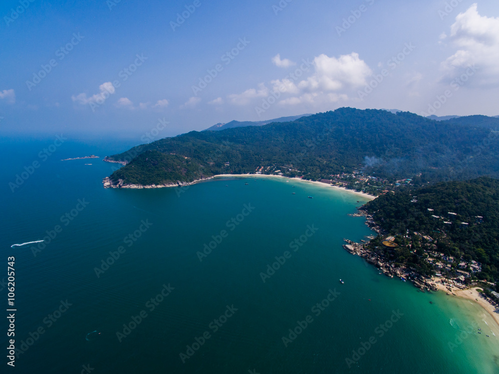 Aerial view of Koh Phangan, Thailand Aerial view of Koh Phangan, Thailand