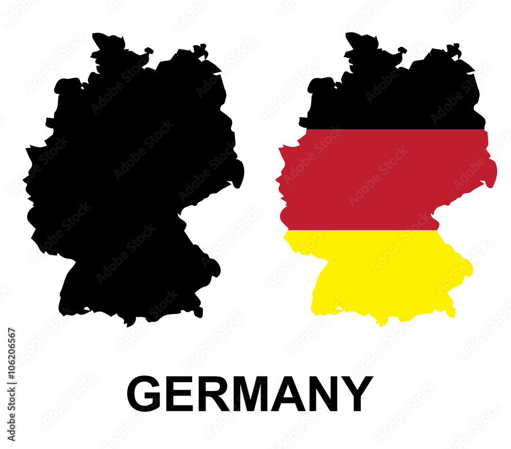 Fototapeta premium National colors and flag of Germany. Vector art.