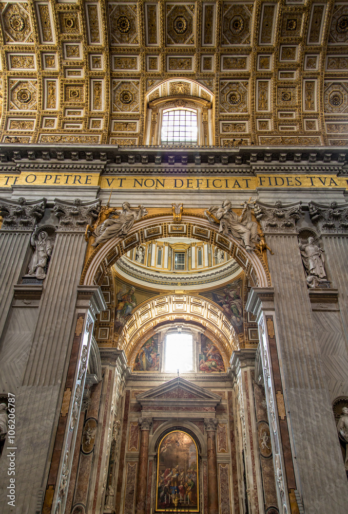 Baroque ornamentation in the Italian capital, the Basilica of Sa