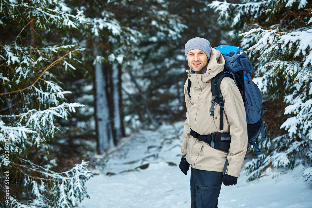 hiker in the mountains