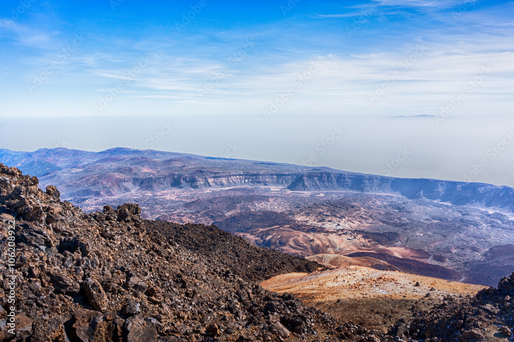 Great caldera of Teide volcano