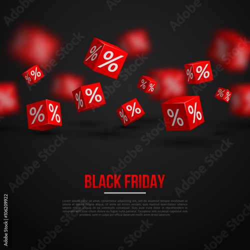 Black Friday Sale Poster. Vector Illustration. 