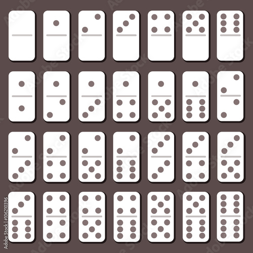 Flat domino set