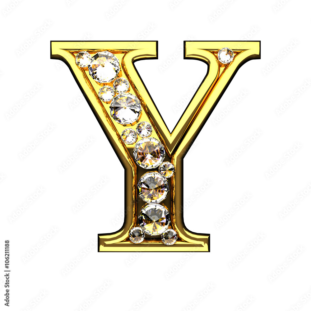 Gilded Alphabet Y On A White Isolated Background A 3d Illustrated Display  Of Golden Letters And Numbers, Logo Type, Font Logo, Lettering Alphabet  Background Image And Wallpaper for Free Download