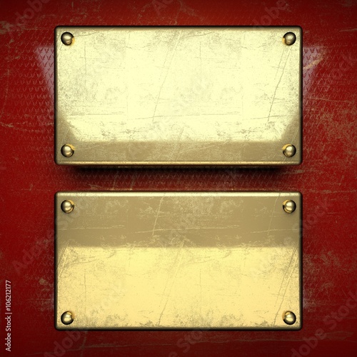 golden background painted in red