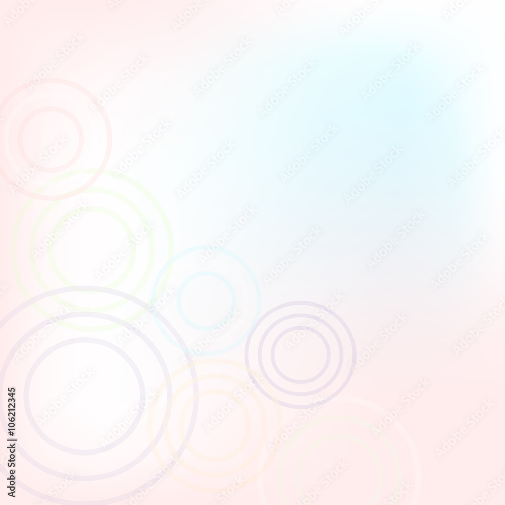 Pastel Background With Circles, Vector Illustration