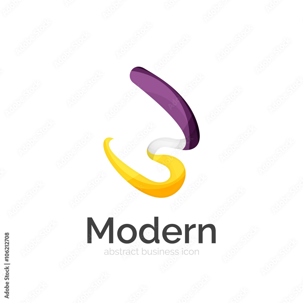 Obraz premium Vector ribbon logo