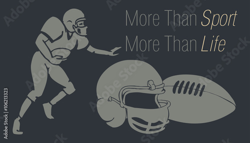 American football poster