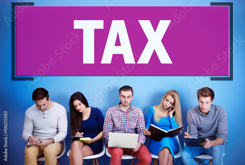 Tax concept. Young people s...