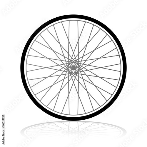 Vector bicycle wheel