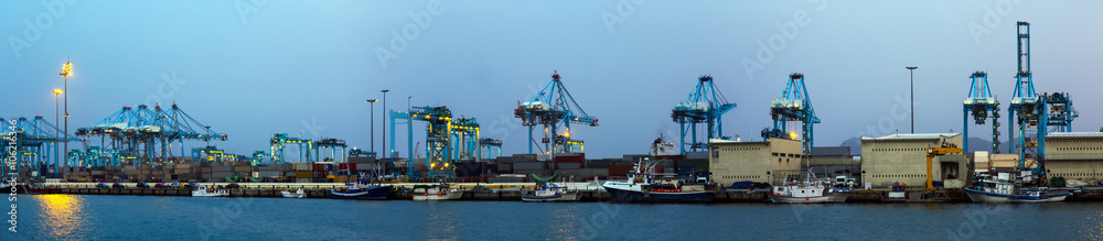 Panorama of Industrial port of Algeciras