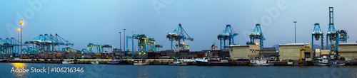 Panorama of Industrial port of Algeciras