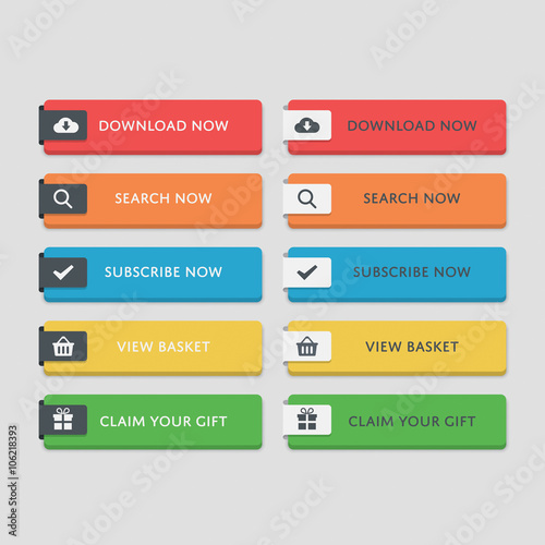 10 Call-to-Action Web button set