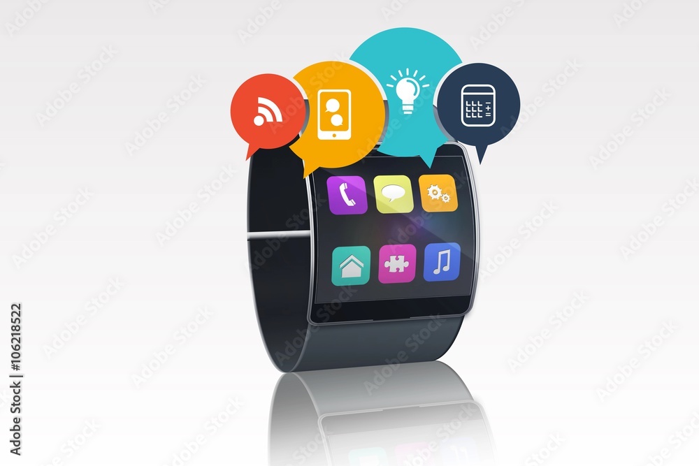 Smartwatch with app graphics Smartwatch with app graphics