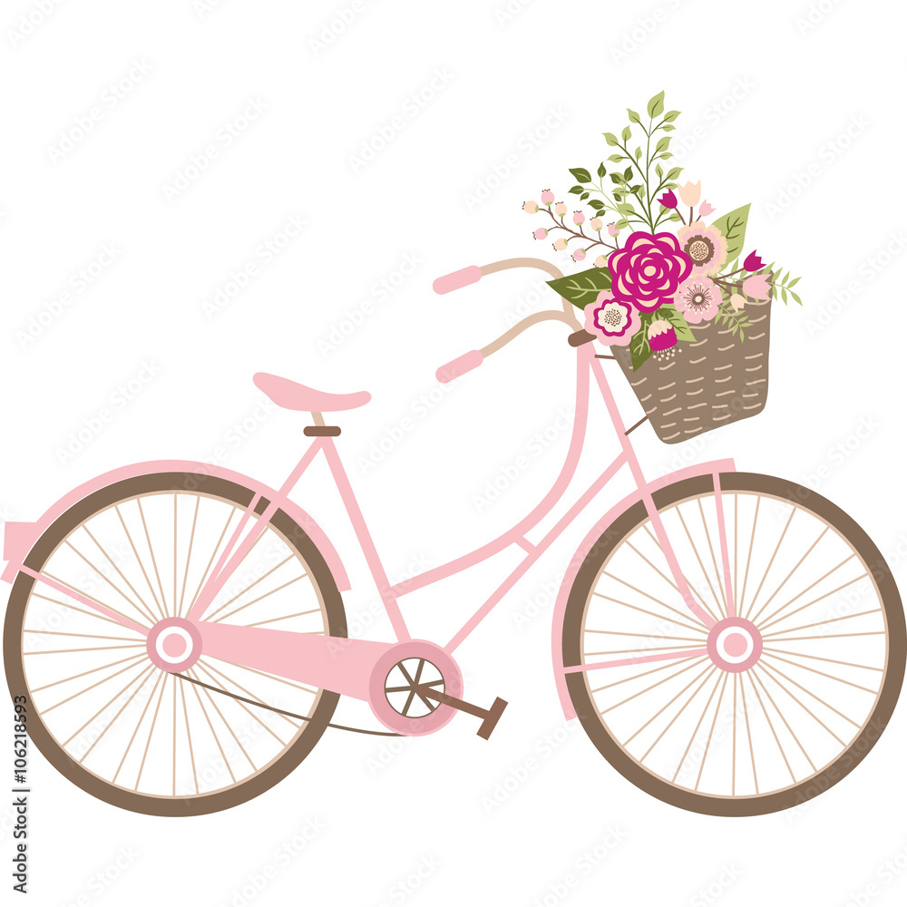 Wedding Bicycle with Flowers