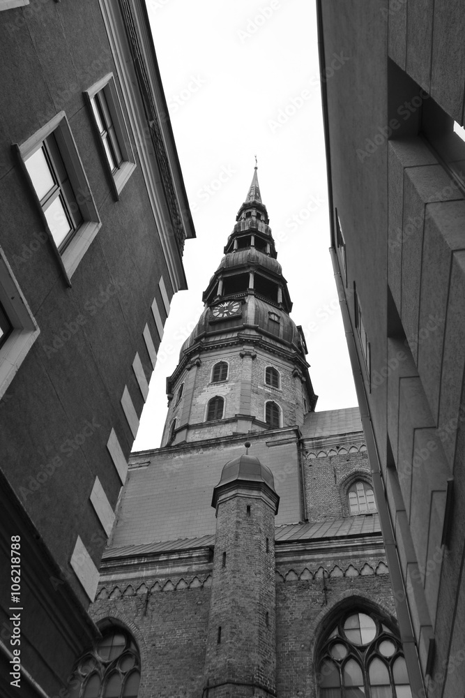 Street in center of Riga.