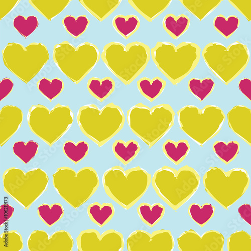 Seamless vector decorative background with hearts. Print. Repeating background. Cloth design, wallpaper.