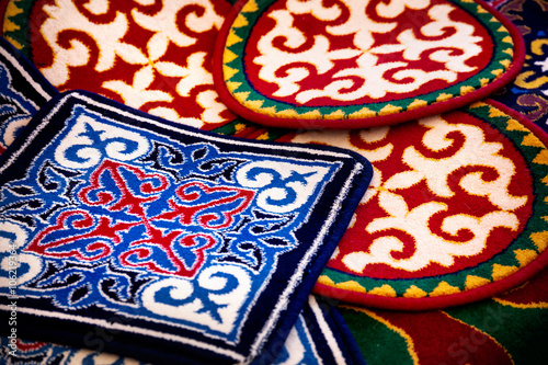 Asian ethnic carpet photo