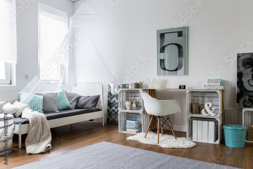 Cozy bedroom perfect for stylish hipster © Photographee.eu