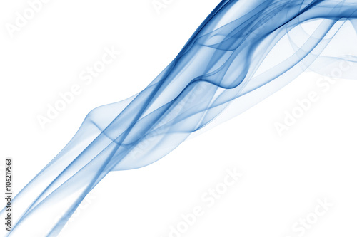 blue smoke on the white background