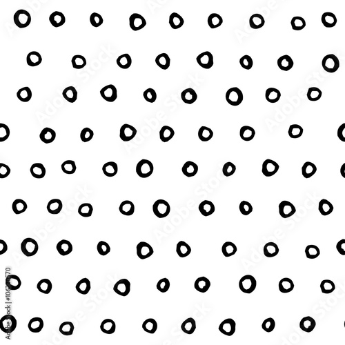 Vector seamless minimalist ink rings abstract pattern