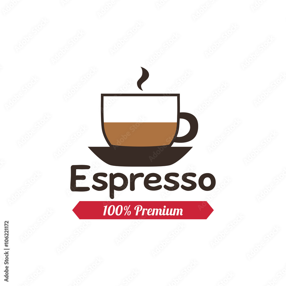 Obraz premium Coffee label