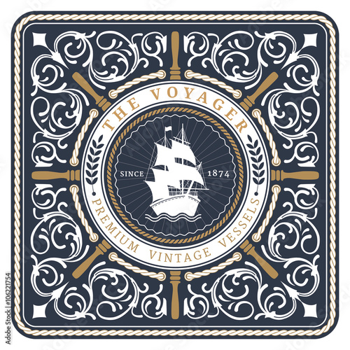Nautical The Voyager Retro Card