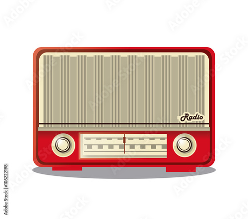 Retro radio design, Vector illustration