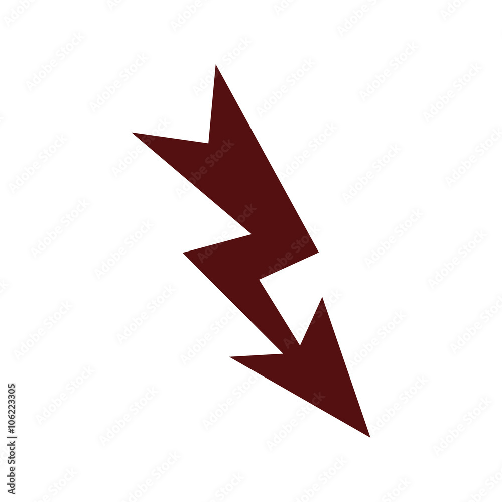 Lightning icon flat Lightning icon flat