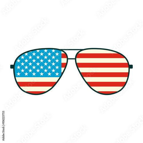 American flag glasses icon