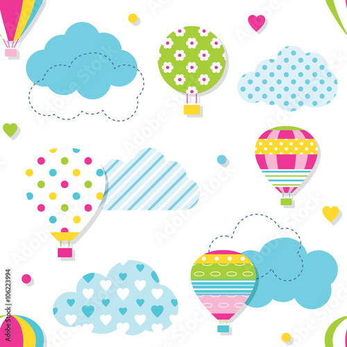 colorful hot air balloons p...