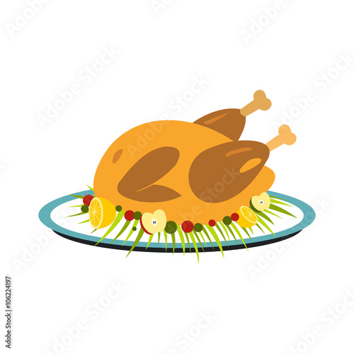 Roasted turkey icon 