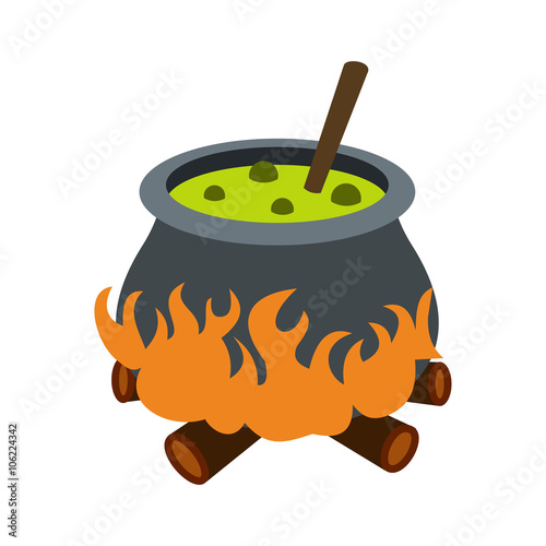 Cauldron with green potion icon