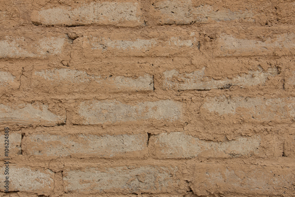 Fototapeta premium clay bricks wall