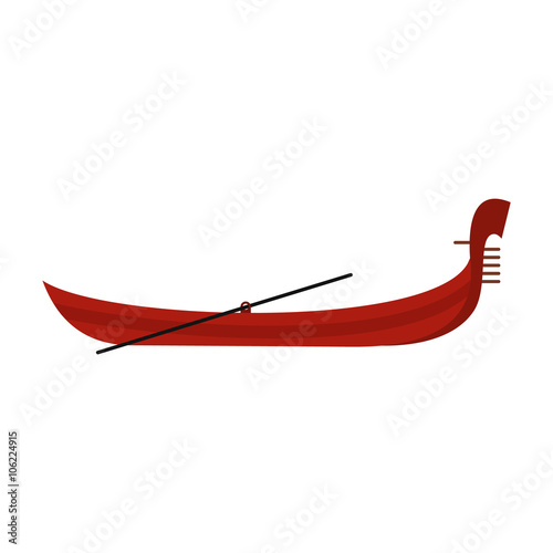 Gondola icon, flat style