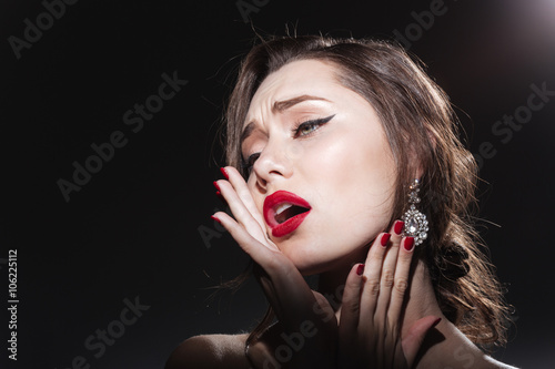 Charming woman with fresh skin