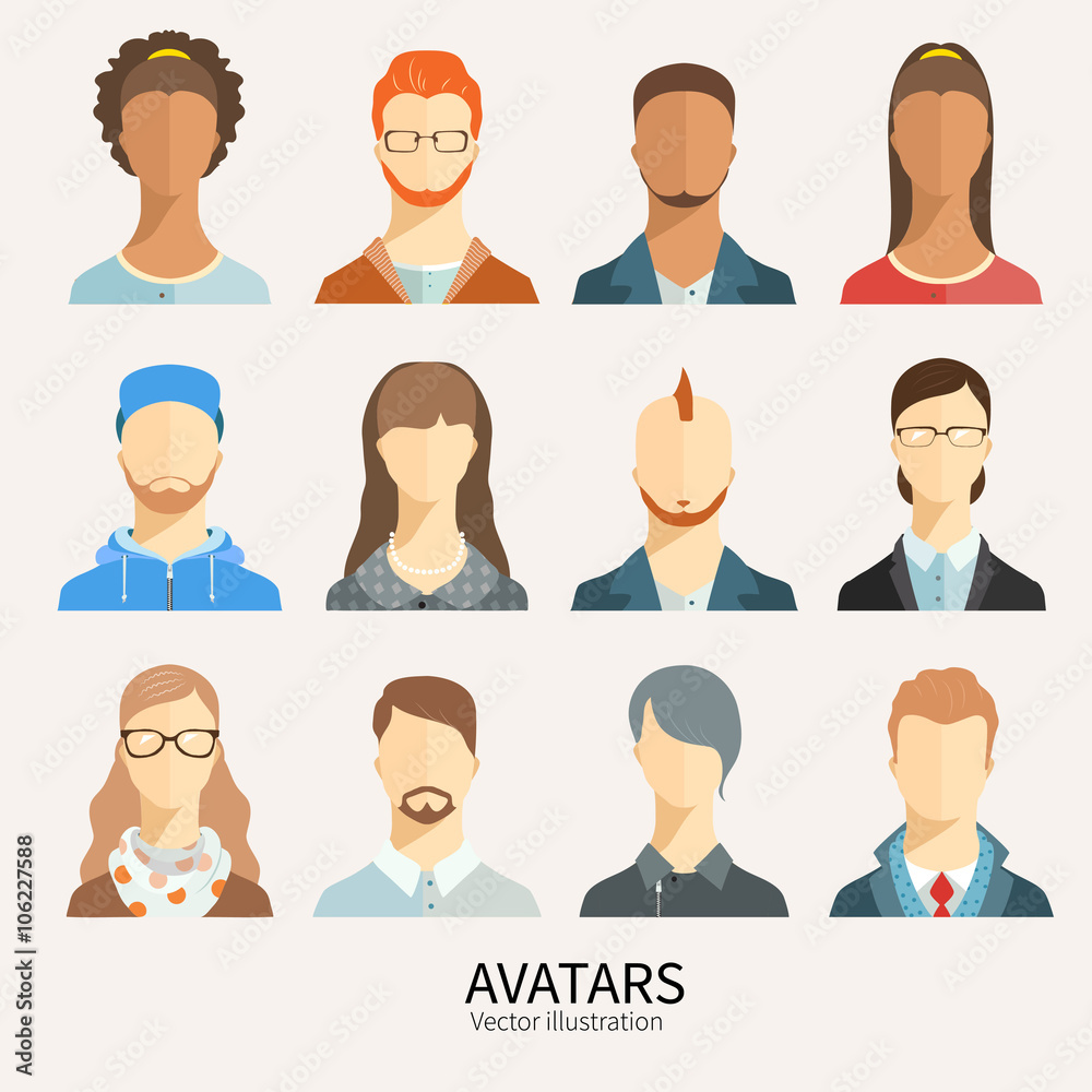 Set of avatar icons Set of avatar icons