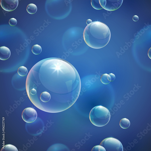 Seamless background with bubbles