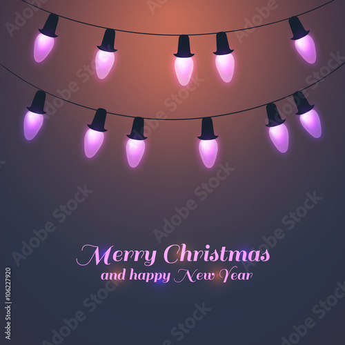 Christmas garlands. Holiday background.