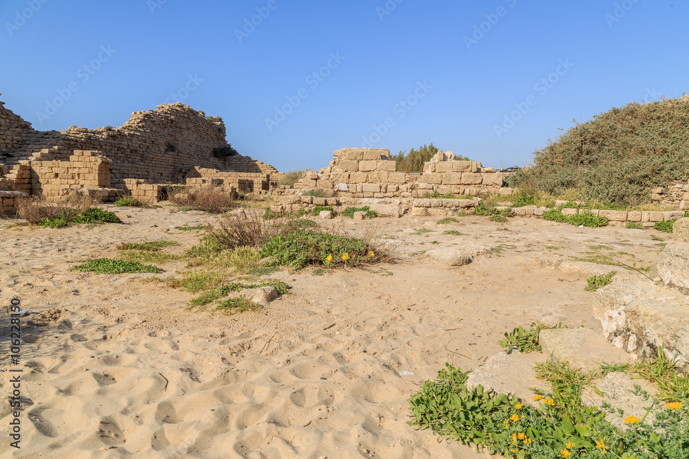 The archaeological ruins are on the Mediterranean coast of Israel. Ashdod