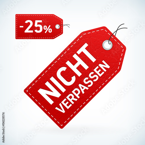 Red leather label sale nicht verpassen
