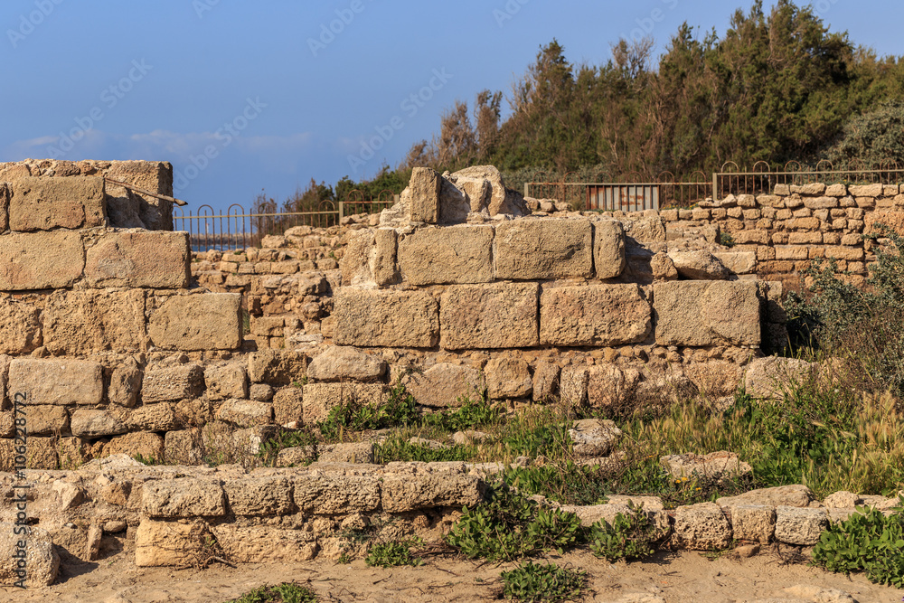 The archaeological ruins are on the Mediterranean coast of Israel. Ashdod