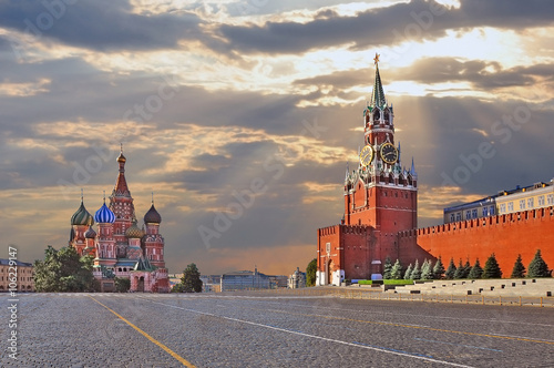 Canvas Print Red square in Moscow