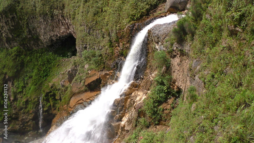 Experience the breathtaking beauty of Agoyan waterfall in Ecuador with a mesmerizing slow motion aerial camera travel. Experience the breathtaking beauty of Agoyan waterfall in Ecuador with a mesmerizing slow motion aerial camera travel.