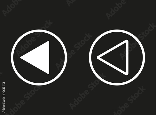 Backward- vector icon.