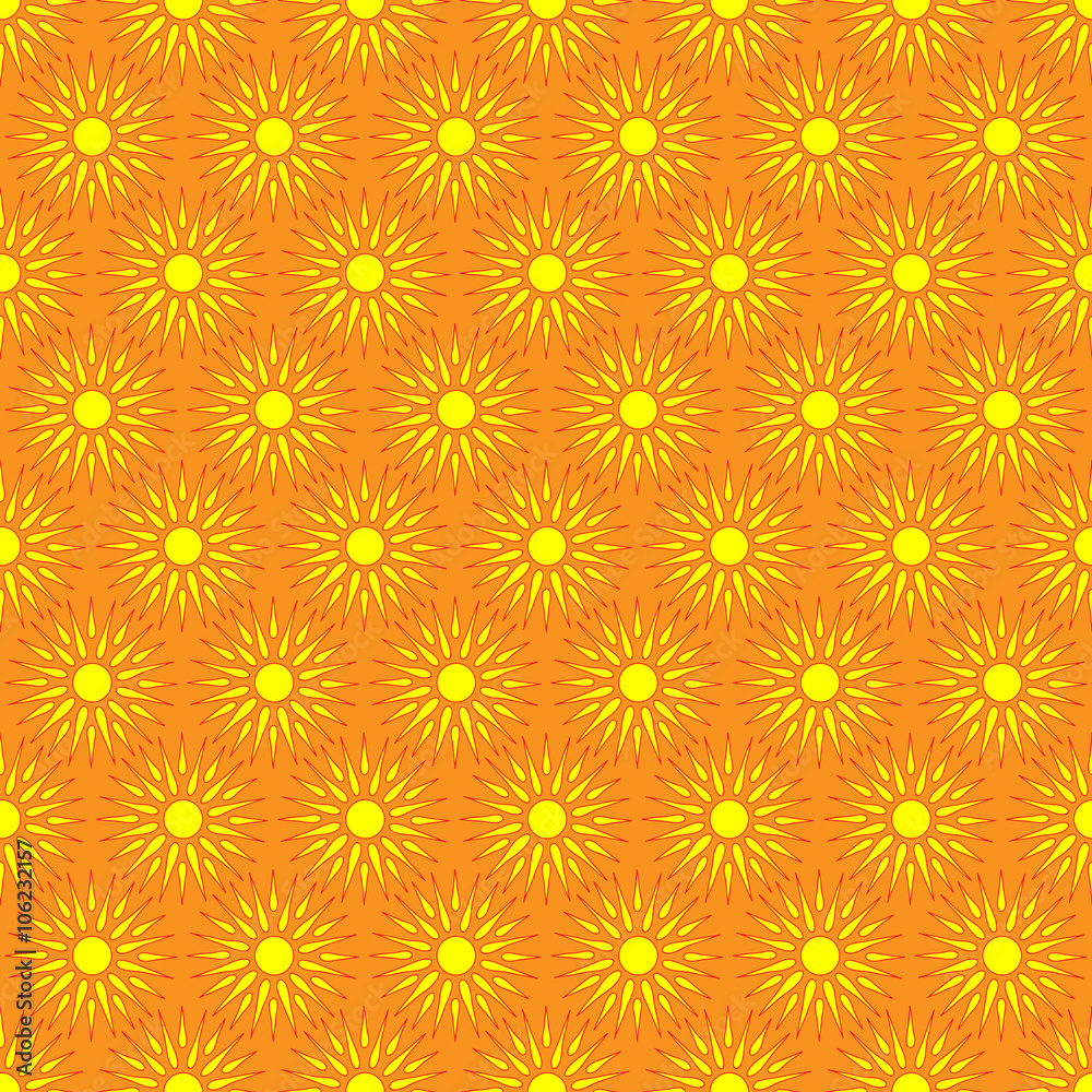 Cute seamless pattern of sun. Doodle hand drawn style . Cute seamless pattern of sun. Doodle hand drawn style .