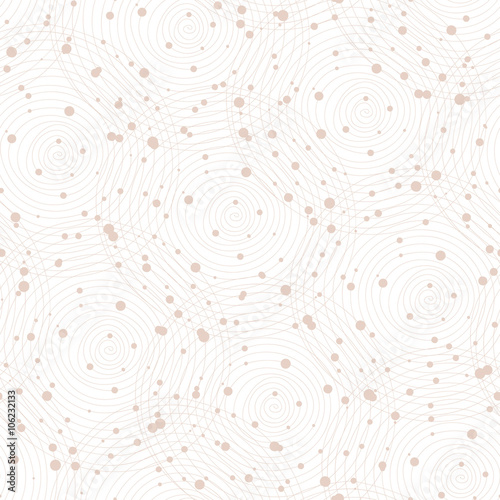 Decorative pattern. Raster seamless texture with drawn circles.