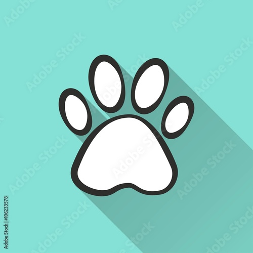 Paw - vector icon.