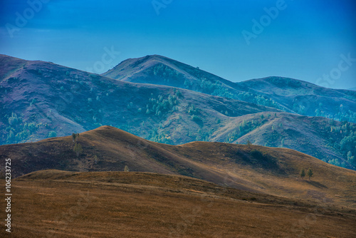 mountain in autumn day