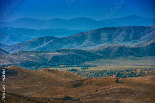 mountain in autumn day